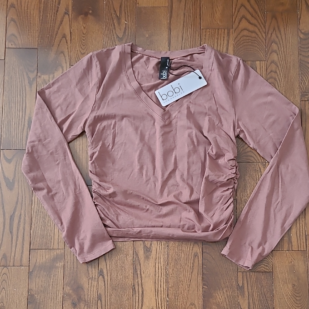 NWT BOBI Women's Long Sleeve Top - Size M color Chicory